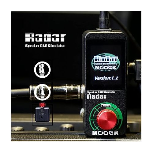 MOOER Radar Cab Speaker Simulator Guitar Bass Guitar Cab Modelling Preamp Model X X2 Multi Preamp Pedal Amp Modelling Bass Cab Sim