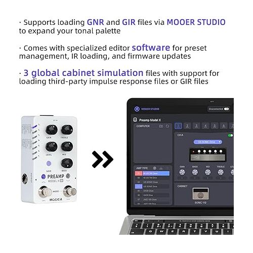  MOOER Radar Cab Speaker Simulator Guitar Bass Guitar Cab Modelling Preamp Model X X2 Multi Preamp Pedal Amp Modelling Bass Cab Sim