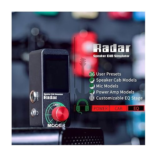  MOOER Radar Cab Speaker Simulator Guitar Bass Guitar Cab Modelling Preamp Model X X2 Multi Preamp Pedal Amp Modelling Bass Cab Sim