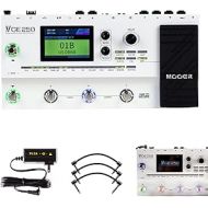 MOOER GE250 Multi Effects Pedal bundled with durable clear pedal footswitch topper,Extra Negative Tip DC 9V2A power supply,pedal patch cable pedal connector