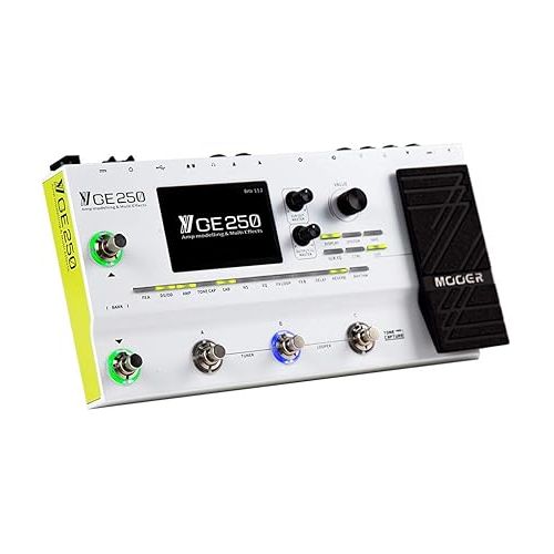  MOOER GE250 Multi Effects Processor with FX Loop, Tone Capture, MIDI Function, Global EQ, Drum Machine, Stereo Looper