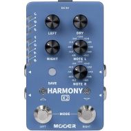 MOOER Harmonizer Guitar Effects Pedal up to 12 Pitches Each Pitch has 11 Harmony Modes Professional Stereo for Electric Guitar and Bass (X2)
