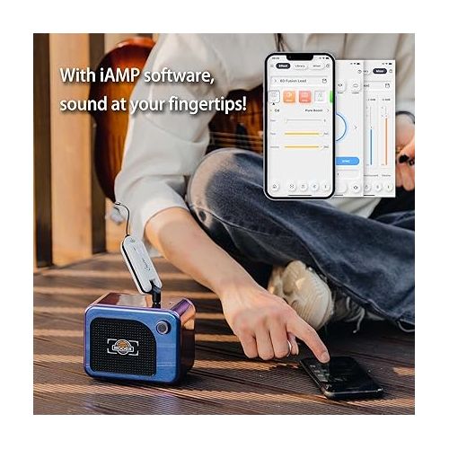  MOOER Hornet05i Portable Mini Guitar Amp for Practice, Bluetooth 5W and Chargeble Battery, 101 Effect Types with Delay/Mod/OD, Loop, Drum, Tuner for Electric Guitar