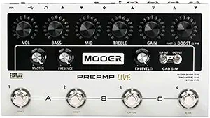 MOOER PreAMP Live with 12 Preamp Channels, Pre/Post Booster, Noise Gate, FX Loop，4 Cable Method