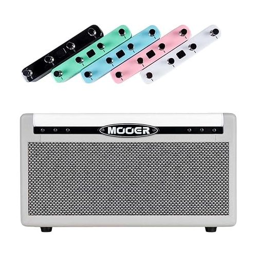  MOOER GWF4 Wireless Footswitch Controller for P1, SD30i, Hornet 05i, GTRS Guitar, Change Preset, Loop, Drum, with Tap Tempo for Delay Effects(GWF4 Blue)