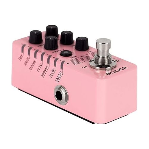  MOOER D7 Delay Guitar Pedal with 6 Different Delay Tape And 150s Looper Recording, Multi Asjustable Function, Surpport Tap Tempo, Trail On/Off, Storable Presets