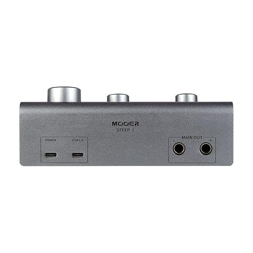  MOOER SteepⅠ Audio Interface for Professional Recording, Stero Soud With 24bit/192 Khz Audio Ports and 2x Tpye-C 2x 1/4