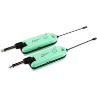 MOOER GWU4 UHF Wireless System Transmiter Reciever, 4 Channels Rechargeble for Electric Guitar Instrument, Bass Guitar, Guitar Amp(Green))