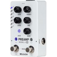 MOOER Preamp Model X Dual-channel Preamp Pedal with 14 Preset Slots, 28 Amp Model, 3 Cab Sim, Supporting loading MNRS, GNR, and GIR files via MOOER STUDIO to Expand Ttonal Palette