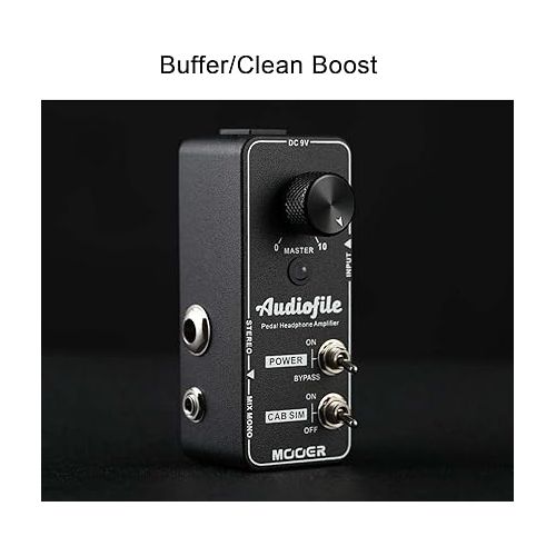  MOOER Audiofile Guitar Headphone Amp Analog, Access to Effects Circuits, Buffer/Clean Boost for Electric Guitar/Bass