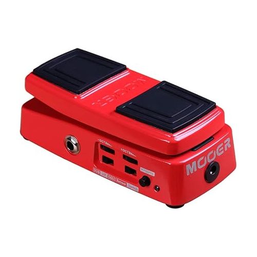  MOOER Pitch Step Expression Guitar Effect Pedal Polyphonic Pitch Shifter, All-in-one, Optional Dry Dignal, Adjustable Shifting Range(Red)