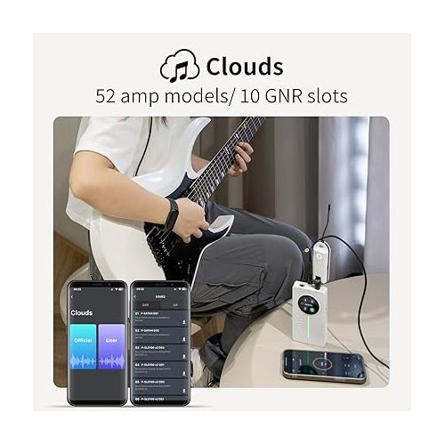  MOOER P2 Multi-Effects Pedal Processor, Electric Guitar Pedals with Amp MIDI Looper Drum Machine Touch Screen for Performance Practice Live Streaming