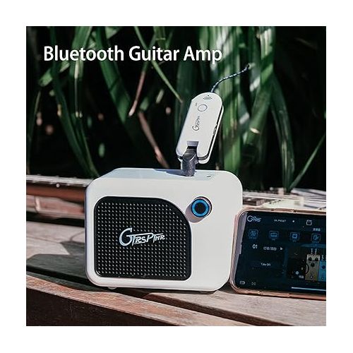  MOOER GTRS Guitar Amp Bluetooth 5W, Mini Practice Amplifier Portable with Chargble Batteries, 1/4” Input Jack, Bluetooth Speaker for Audio Playback (Black)