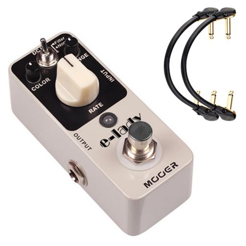  MOOER Mooer Eleclady Classic Analog Flanger pedal with 2 Patch Cables