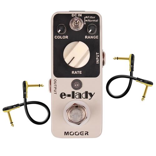  MOOER Mooer Eleclady Classic Analog Flanger pedal with 2 Patch Cables