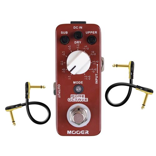  MOOER Mooer MOC1 Pure Octave Guitar Single Effect With 2 Getaria Pedal Cables