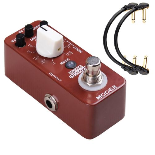  MOOER Mooer MOC1 Pure Octave Guitar Single Effect With 2 Getaria Pedal Cables