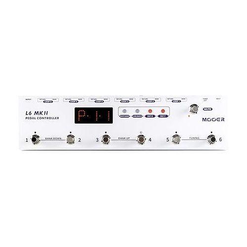  MOOER Pedal Controller L6 MKII Programmable Loop Switcher with 6 loops, Mute Function, Pre-position Buffer, Post-position Buffer