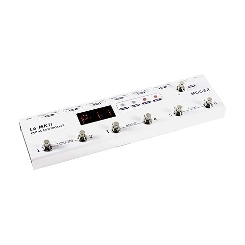  MOOER Pedal Controller L6 MKII Programmable Loop Switcher with 6 loops, Mute Function, Pre-position Buffer, Post-position Buffer