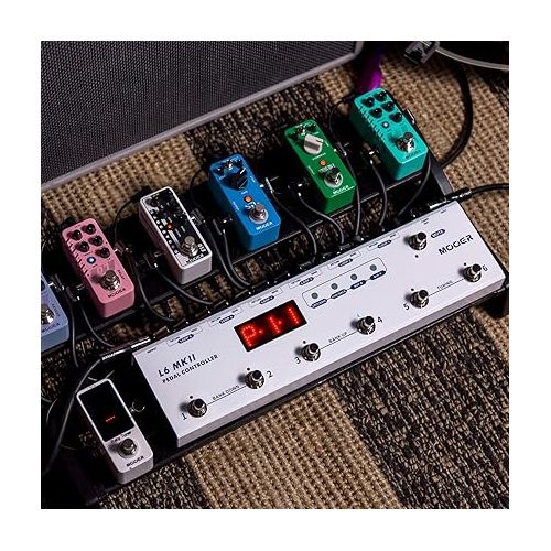  MOOER Pedal Controller L6 MKII Programmable Loop Switcher with 6 loops, Mute Function, Pre-position Buffer, Post-position Buffer