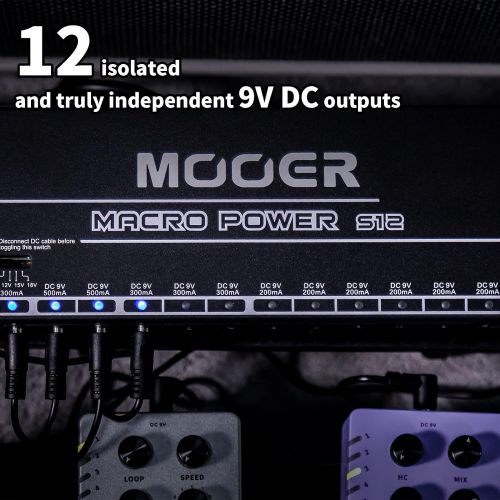  MOOER Macro Power S12 Isolated Power Supply 12 ports