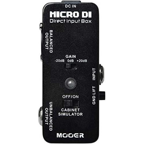  Mooer EQ Effects Pedal, 2.25 x 4.25 x 1.75 (Micro DI)