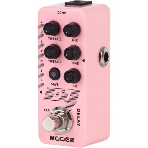  MOOER D7 Delay Pedal Guitar Delay Effects Pedal 6 Types Customizable Delay Effects and Looper