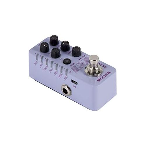  MOOER R7 Reverb 7 Different, Rich and Classic Reverb Types from the Church to Cave Reverb in a Compact Metal Shell with High Cut, Low Cut, Trail On Function