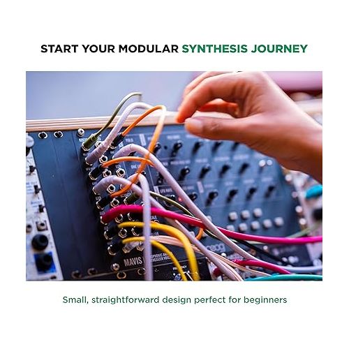  MOOG Mavis - Standalone Semi-Modular Analog Synthesizer Kit with Keyboard; Analog Oscillator, Filter, Envelope Generator; Wavefolder; and Dust Cover