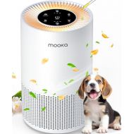 Air Purifiers for Home Large Rooms up to 1200ft², MOOKA H13 True HEPA Air Purifier for Bedroom Pets with Fragrance Sponge, Timer, Air Filter Cleaner for Allergies, Smoke, Odor, Dander, Pollen (White)
