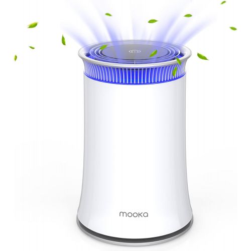  Mooka Air Purifier for Home, True HEPA Air Cleaner , Activated Carbon Filter, Up to 540 sqft, Protect from Pollen, Dust, Pet Dander, Smoke, Quiet for Bedroom, Office, Living Room,