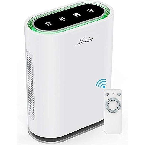  [아마존베스트]MOOKA True HEPA+ Smart Air Purifier, Large Room up to 540ft², 6-Point Filtration, Auto Mode, Air Quality Detect, Odor Eliminator for Allergies and Pets, UV Sterilizer & Ionizer, Ai