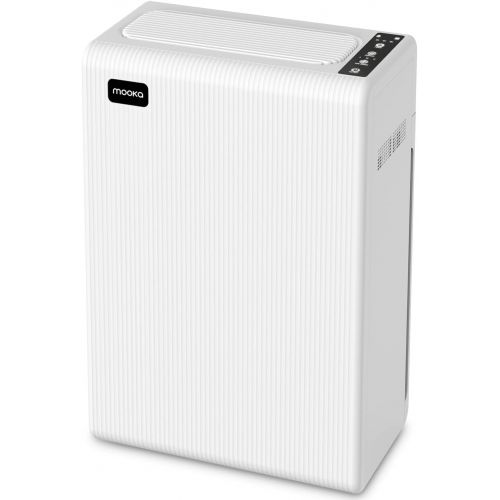  MOOKA Air Purifier for Home Large Room up to 969ft², H13 True HEPA Filter Cleaner for Allergies and Pets, Smokers, Pollen, Dust, Quiet Odor Eliminators for Bedroom, E-300L (White)