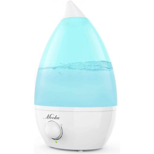  Mooka Humidifiers 2-in-1 Cool Mist Humidifier Diffuser for Baby Home Bedroom Office, 2L Essential Oil Diffuser with Adjustable Mist Output, Waterless Auto-Off, Whisper-Quiet, Up to