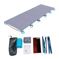 MOON Ultralight Portable Folding Single Camp Bed Travel Cot Tent Bed,Aluminium Alloy Metal Frame,Max. Load: 220lbs,Outdoor Camping Hiking Fishing Beds with Storage Bag,for Adult or Kids