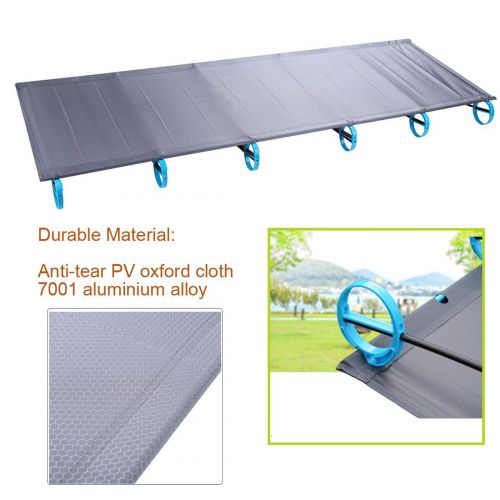  MOON Ultralight Portable Folding Single Camp Bed Travel Cot Tent Bed,Aluminium Alloy Metal Frame,Max. Load: 220lbs,Outdoor Camping Hiking Fishing Beds with Storage Bag,for Adult or Kids