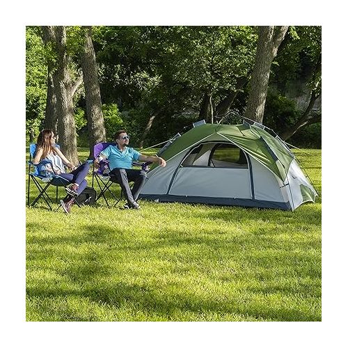  MOON LENCE Pop Up Tent Family Camping Tent for 4 Person Portable Instant Tent Automatic Tent Waterproof Windproof for Camping Hiking Mountaineering