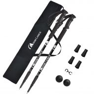 MOON LENCE Adjustable Trekking Poles Lightweight Telescopic Walking Sticks Ultralight Collapsible Climbing Hiking Poles for Mountaining Backpacking 2-pc/Pack