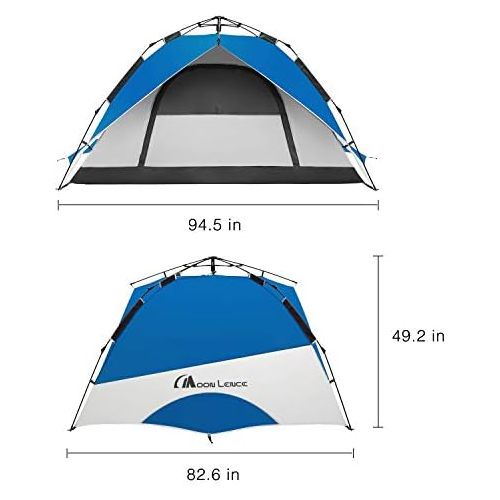  MOON LENCE Pop Up Tent Family Camping Tent 4 Person Tent Portable Instant Tent Automatic Tent Waterproof Windproof for Camping Hiking Mountaineering