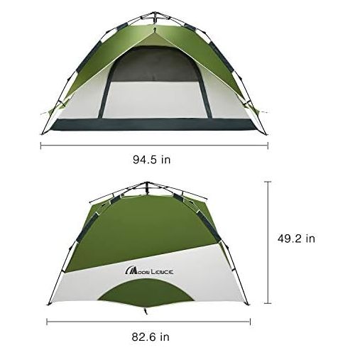  MOON LENCE Pop Up Tent Family Camping Tent 4 Person Tent Portable Instant Tent Automatic Tent Waterproof Windproof for Camping Hiking Mountaineering
