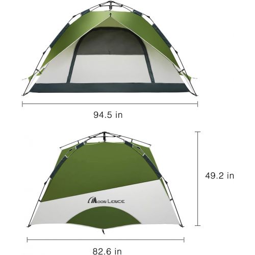  MOON LENCE Pop Up Tent Family Camping Tent 4 Person Tent Portable Instant Tent Automatic Tent Waterproof Windproof for Camping Hiking Mountaineering