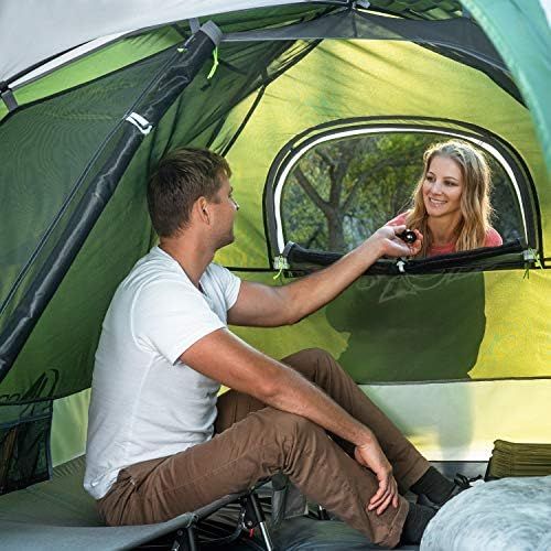  MOON LENCE Outdoor Camping Tent 3 to 4 Person Tent with Screen Room Double Doors & Double Layer Waterproof Design 2000MM