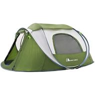 Moon Lence Pop up Tent 4 Person Camping Tent Waterproof Tent 3 Ventilated mesh Windows, 2 Big Doors Instant Tent for Family Easy Setup