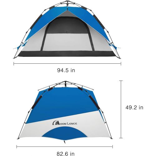  [아마존베스트]MOON LENCE Pop Up Tent Family Camping Tent 4 Person Tent Portable Instant Tent Automatic Tent Waterproof Windproof for Camping Hiking Mountaineering