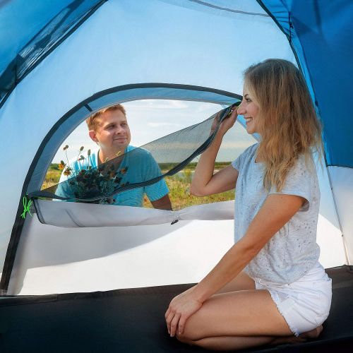  [아마존베스트]MOON LENCE Pop Up Tent Family Camping Tent 4 Person Tent Portable Instant Tent Automatic Tent Waterproof Windproof for Camping Hiking Mountaineering