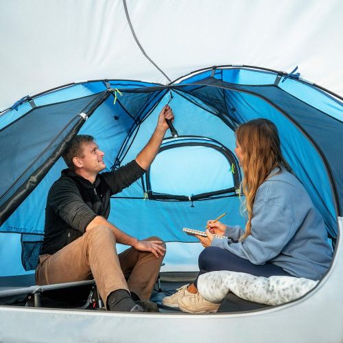  [아마존베스트]MOON LENCE Outdoor Camping Tent 3 to 4 Person Tent with Screen Room Double Doors & Double Layer Waterproof Design 2000MM