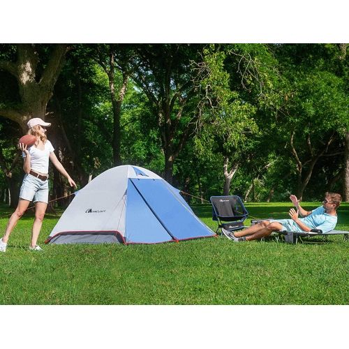  [아마존베스트]MOON LENCE Camping Tent 1 and 2 Person Backpacking Tent Double Layer Portable Outdoor Lightweight Tent Waterproof Wind Proof Anti-UV for Hiking Fishing Easy Setup