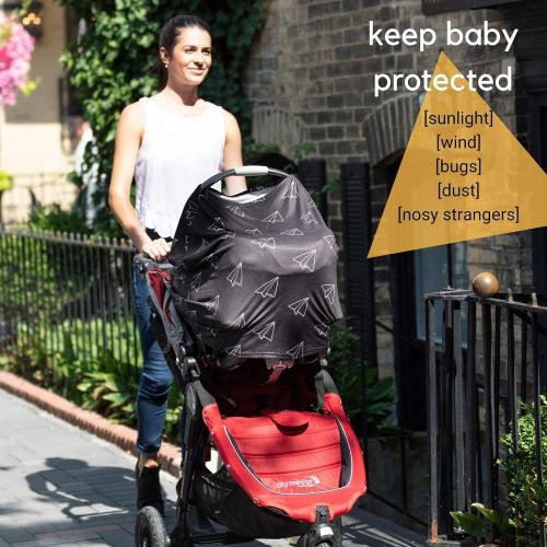  [아마존베스트]MOON+mimsy Nursing Cover & Baby Carseat Cover - Ultra Soft and Breathable - Large Full Coverage...