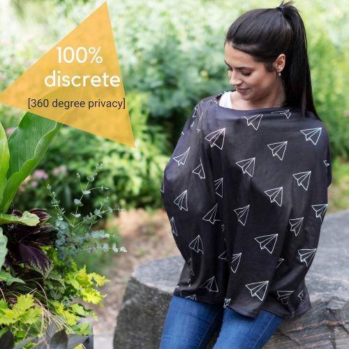  [아마존베스트]MOON+mimsy Nursing Cover & Baby Carseat Cover - Ultra Soft and Breathable - Large Full Coverage...