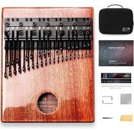 MOOZICA 36 Keys Professional Chromatic Kalimba, Double-layer Piano Layout 36 Tines Kalimba Thumb Piano, Solid Mahogany Wood Finger Piano with Shiny Surface(BKA-36P)